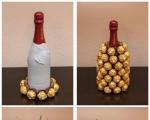 Украшение бутылок на свадьбу: стильный декор праздничного стола